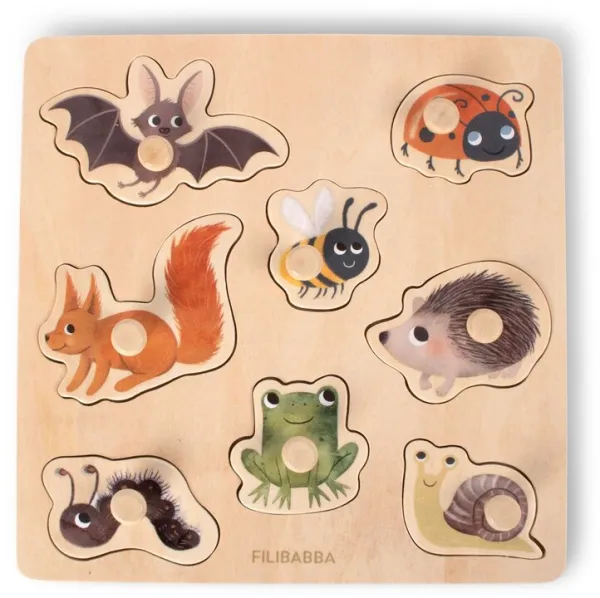 Silhouette-palapeli puusta - Metsän eläimet